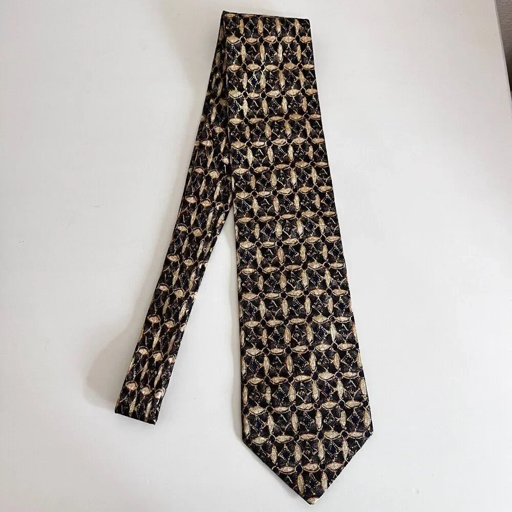 Ermenegildo Zegna 100% Silk Tie Made in Italy Men's